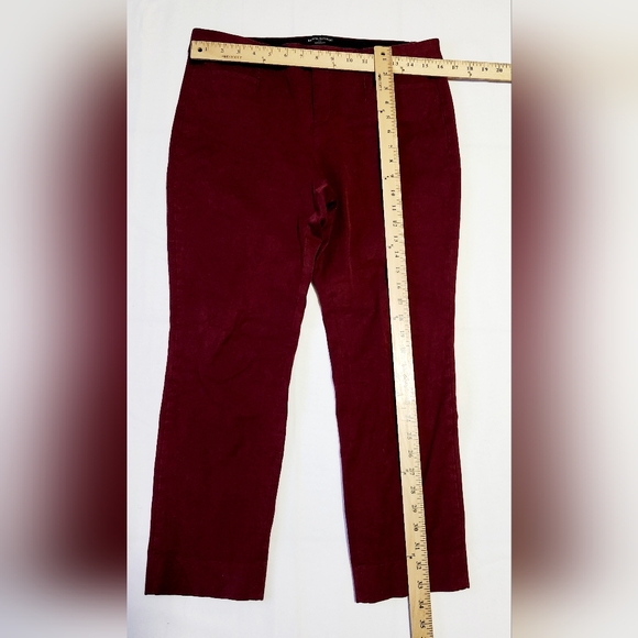 Banana Republic Women's Pants Red Size 12 Jackson Fit Ankle Cotton Blend - Picture 3 of 7